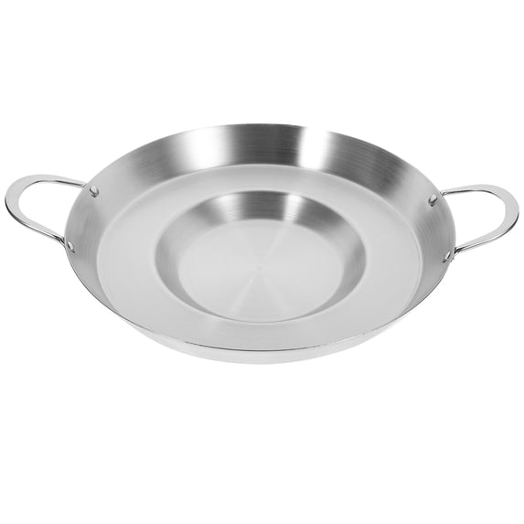 CRILSTYLEO Multi-Purpose Plated Stainless Steel Frying Pan for Kitchen Cooking and Outdoor BBQ Use