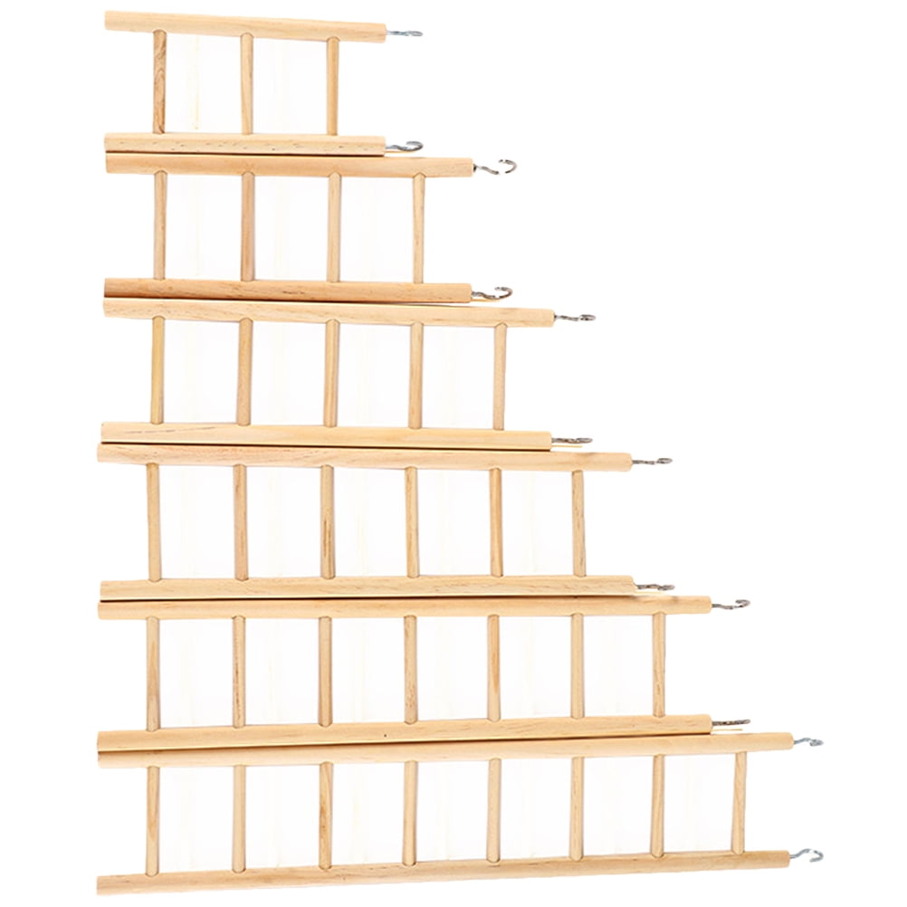 Picture of CRILSTYLEO Parrot Cage Toy 6Pcs Wooden Ladder for Small Birds and ...