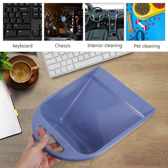 CRILSTYLEO Portable Dark Blue Dustpan for Home Use Featuring Lightweight Design and Easy Maneuverability