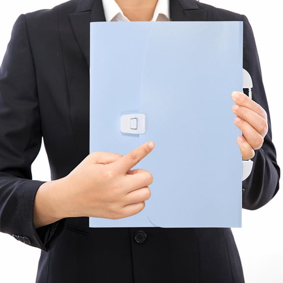 CRILSTYLEO Purple Plastic Expanding File Folder for Travel Document Holder and Receipts