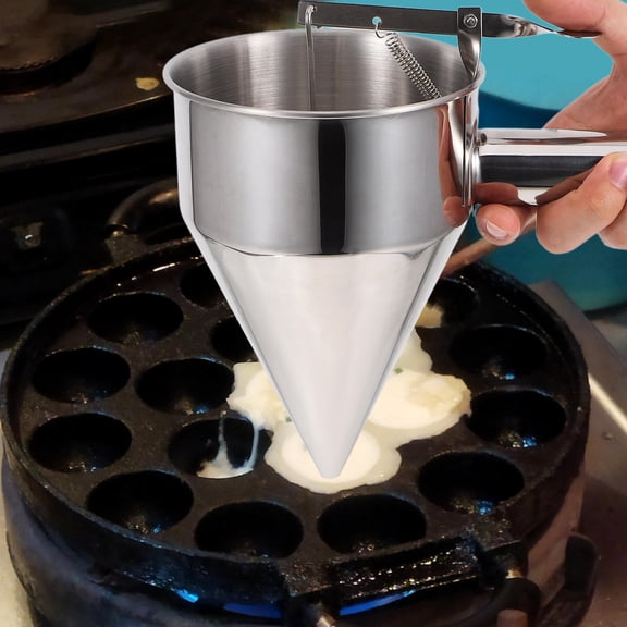 CRILSTYLEO Practical Baking Funnel for Cake Decorating with Stainless Steel Construction