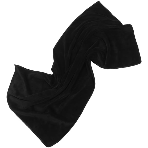 CRILSTYLEO Professional Black Rectangle Tablecloth for Makeup Artist Vanity and Beauty Table Cover