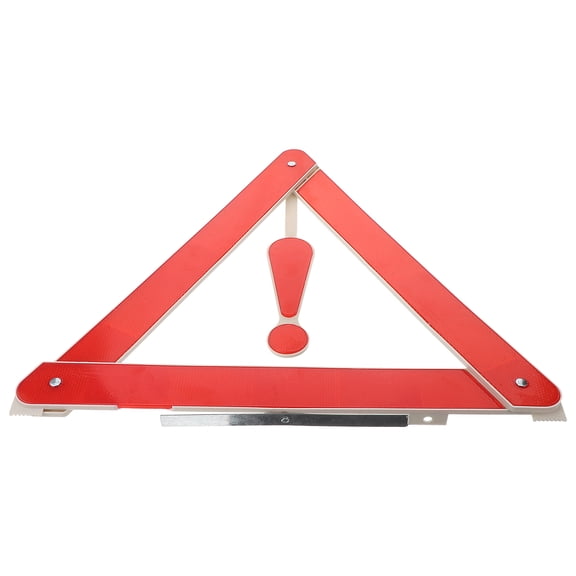 CRILSTYLEO Red Folded Triangle Warning Sign Reflective Material for Car Owners 15.2x13.2x0.08in 1 Set