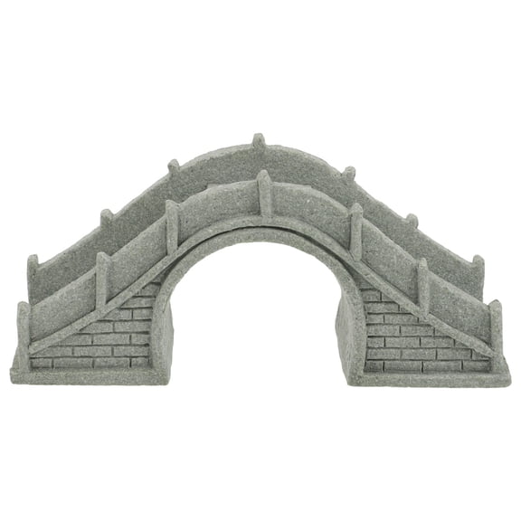 CRILSTYLEO Aquarium Bridge For Fish Tank Bridge Statue Grey Resin 1Set
