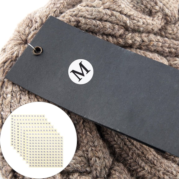 CRILSTYLEO Round Synthetic Material Size Stickers for Clothing Size Identification