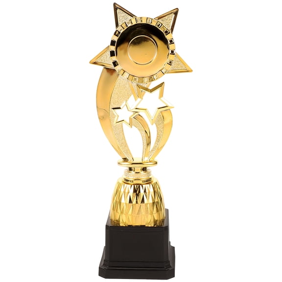 CRILSTYLEO School Prize Trophy Plastic Gold Statue Design for Primary School Students 1Pack