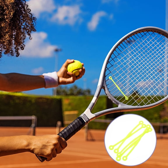 CRILSTYLEO 5Pcs Tennis Racket Shock Absorbers Green Silicone Dampeners for Arm Comfort