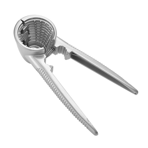 CRILSTYLEO Silver Aluminum Alloy Nut Cracker Tool with Strong Grip for Home Use Perfect for Walnuts and Pecans