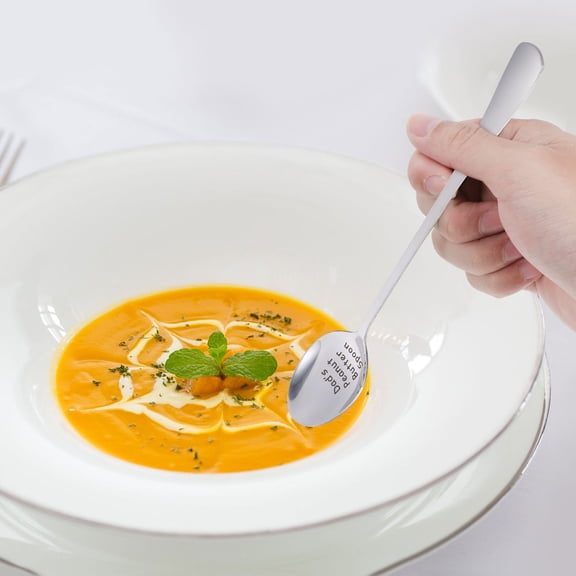 CRILSTYLEO Silver Stainless Steel Coffee Spoons Set of 3 Long Handle Dessert Spoons for Family Meals