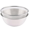 thumbnail image 1 of CRILSTYLEO Stainless Steel Drain Basket Bowl Set for Home Use Silver Kitchen Colander Rice Washing Basket Set 1.5qt, 1 of 7