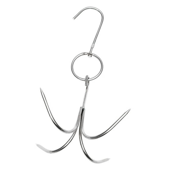 CRILSTYLEO Stainless Steel Meat Hook for Hanging and Drying Ideal for Butchers and Kitchens 1pc Silver