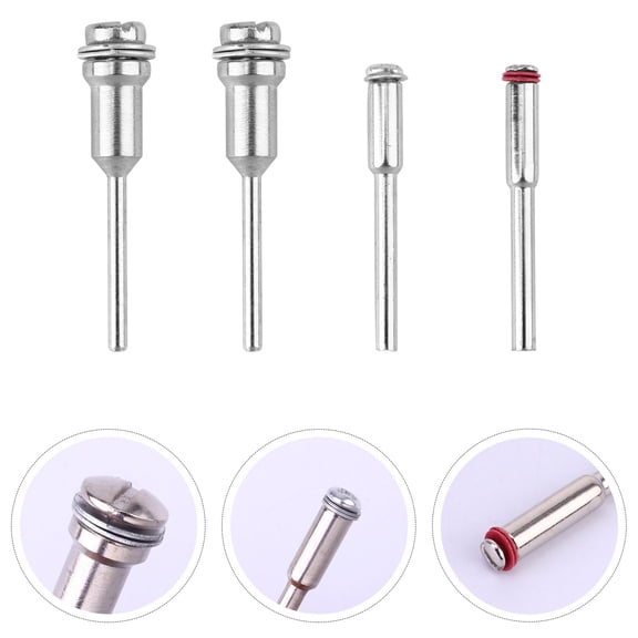 CRILSTYLEO Steel Screw Mandrel for Rotary Tools Silver Mandrel Parts Essential for Jewelry Making and Woodworking 26 Pcs