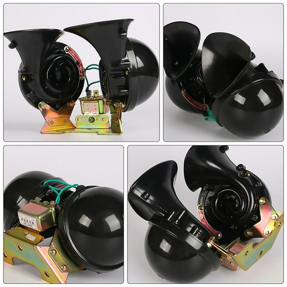 CRILSTYLEO Super Loud Truck Horn for Car Use Easy to Install with Durable Iron Material Black Color Fits Various Models 12V