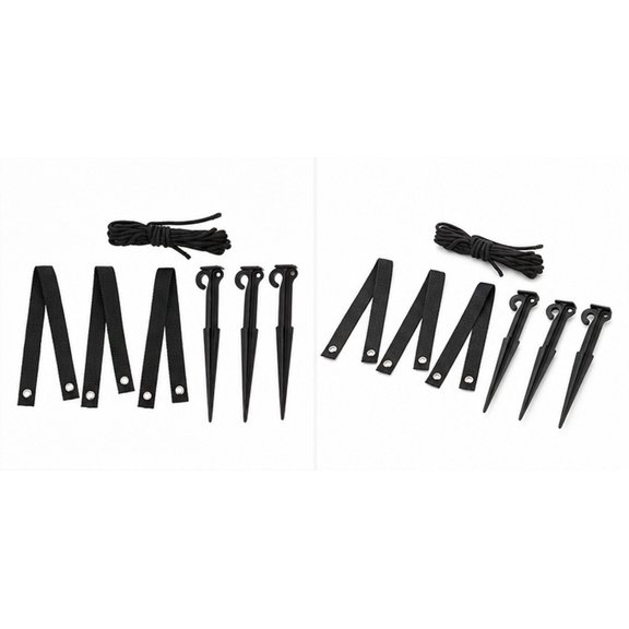 CRILSTYLEO Black Plastic Tree Staking Tool Set with Support Anchors and Ties 1 Set