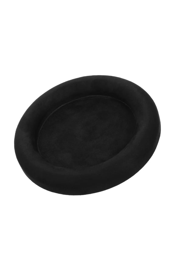 Round Black Jewelry Tray Velvet Material for Necklace Bracelet Display At Home
