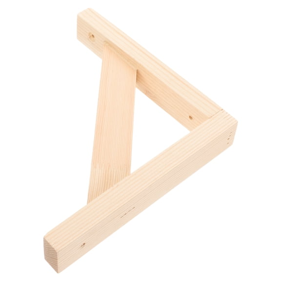 CRILSTYLEO Wall Mount Wooden Triangle Shelf Bracket for Floating Shelves, Rustic Decorative Support for Home Storage