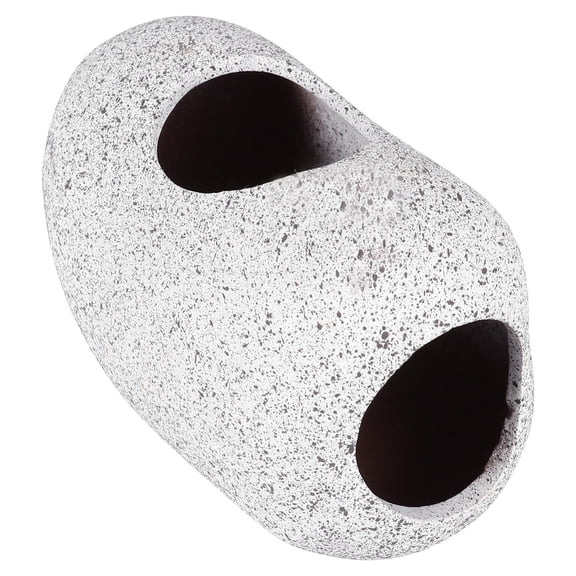 CRILSTYLEO White Ceramic Fish Eluding House for Aquariums Safe Hideaway Cave Decoration for Small Fish 3.5 Inch