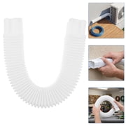 CRILSTYLEO White PVC Line Set Cover for AC Pipe , Flexible Corrugated Tube for Outdoor Unit Installation