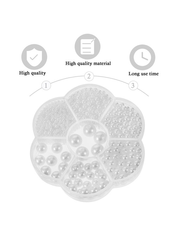 White Plastic Imitation Pearls for Necklace and Bracelet Crafting