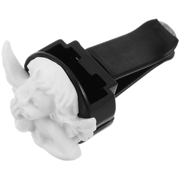 CRILSTYLEO White Resin Angel Car Air Freshener Vent Clip, Adjustable Decorative Diffuser for Auto Interior