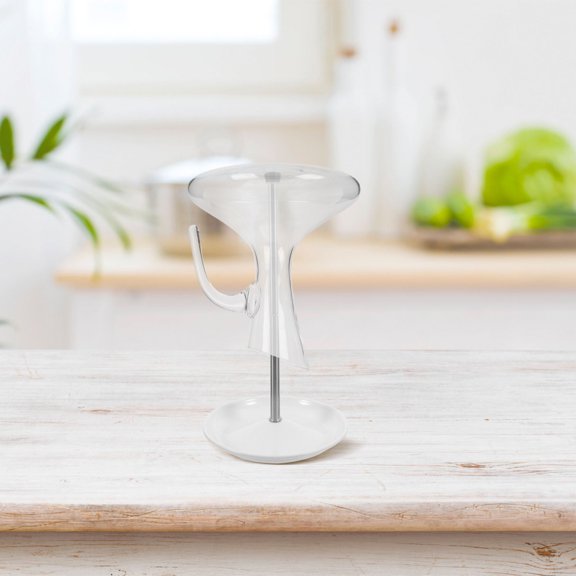 CRILSTYLEO Wine Decanter Drying Stand with Drip Tray and Silicone Head for Scratch Protection Multi Color