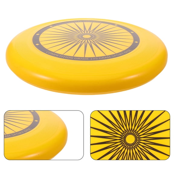CRILSTYLEO Durable Yellow Pe Flying Disc for Safe Outdoor and Beach Tossing