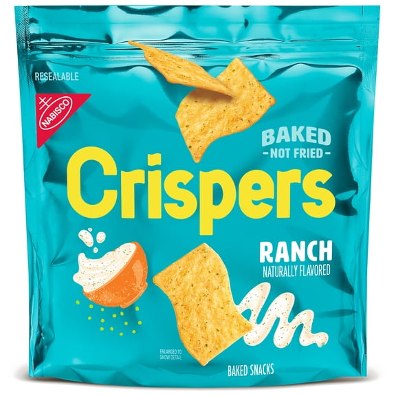 Crispers Ranch Flavor Baked Snacks, Crunchy Snacks, 5.11 oz