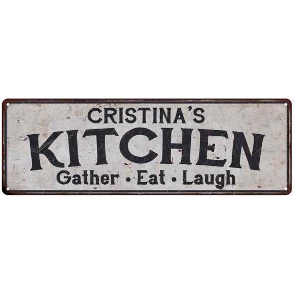 CRISTINA's Kitchen Gift Rustic Chic Decor Gift 6x18 Sign 206180051900