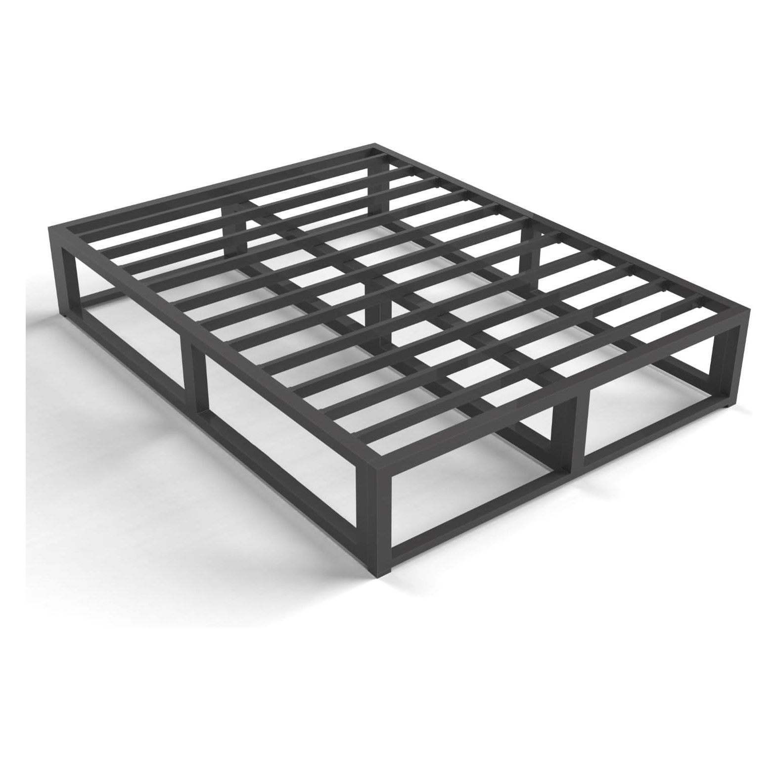 CRIXLHIX 10 Inch Queen Bed Frame with Steel Slat Support, Low Profile