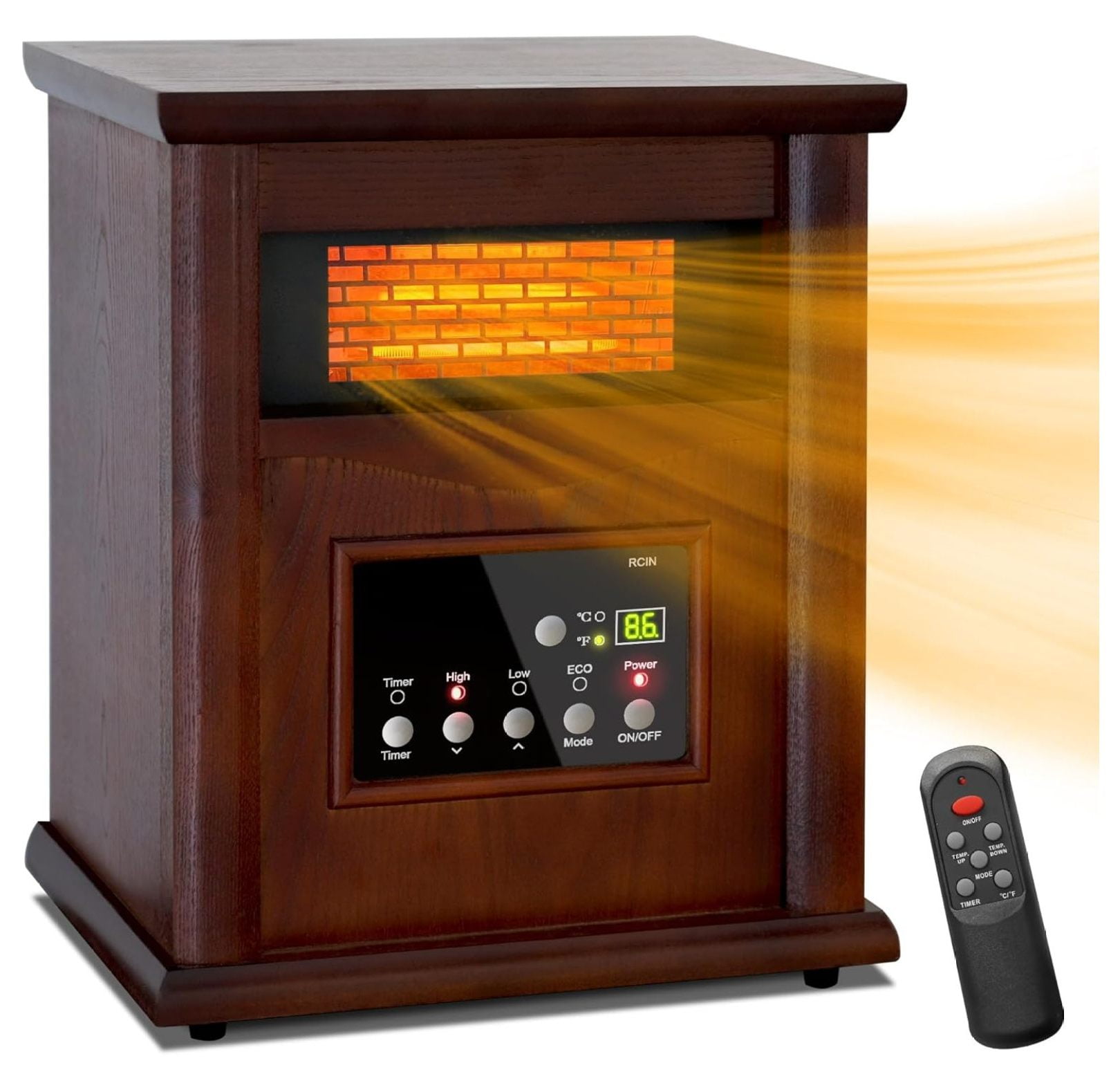 CRIXLHIX 1500W Electric Infrared Space Heater, Quartz Heater for Indoor