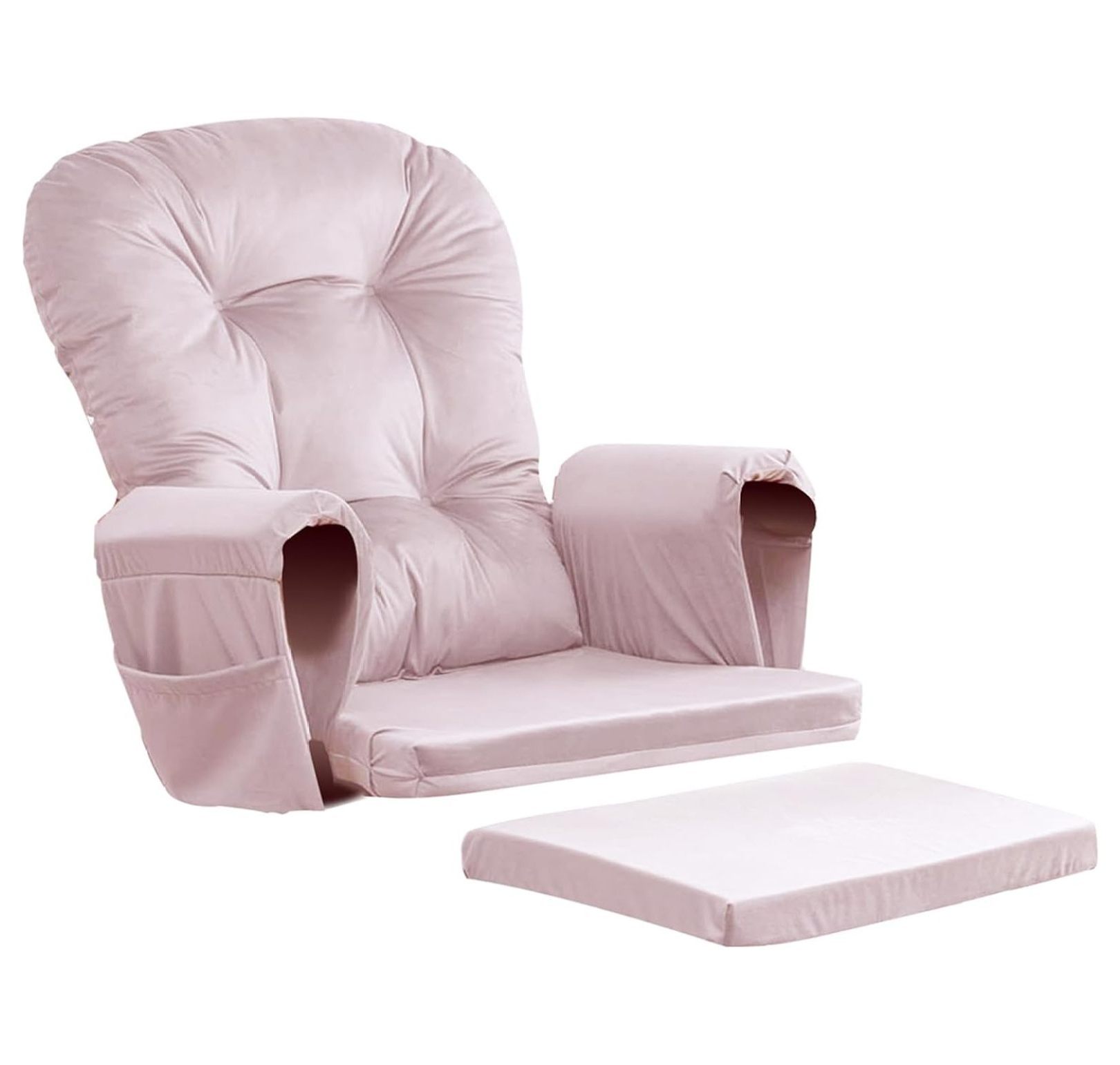 CRIXLHIX 5PCS Rocking Chair Cushions Thick Soft Velvet Glider Rocker