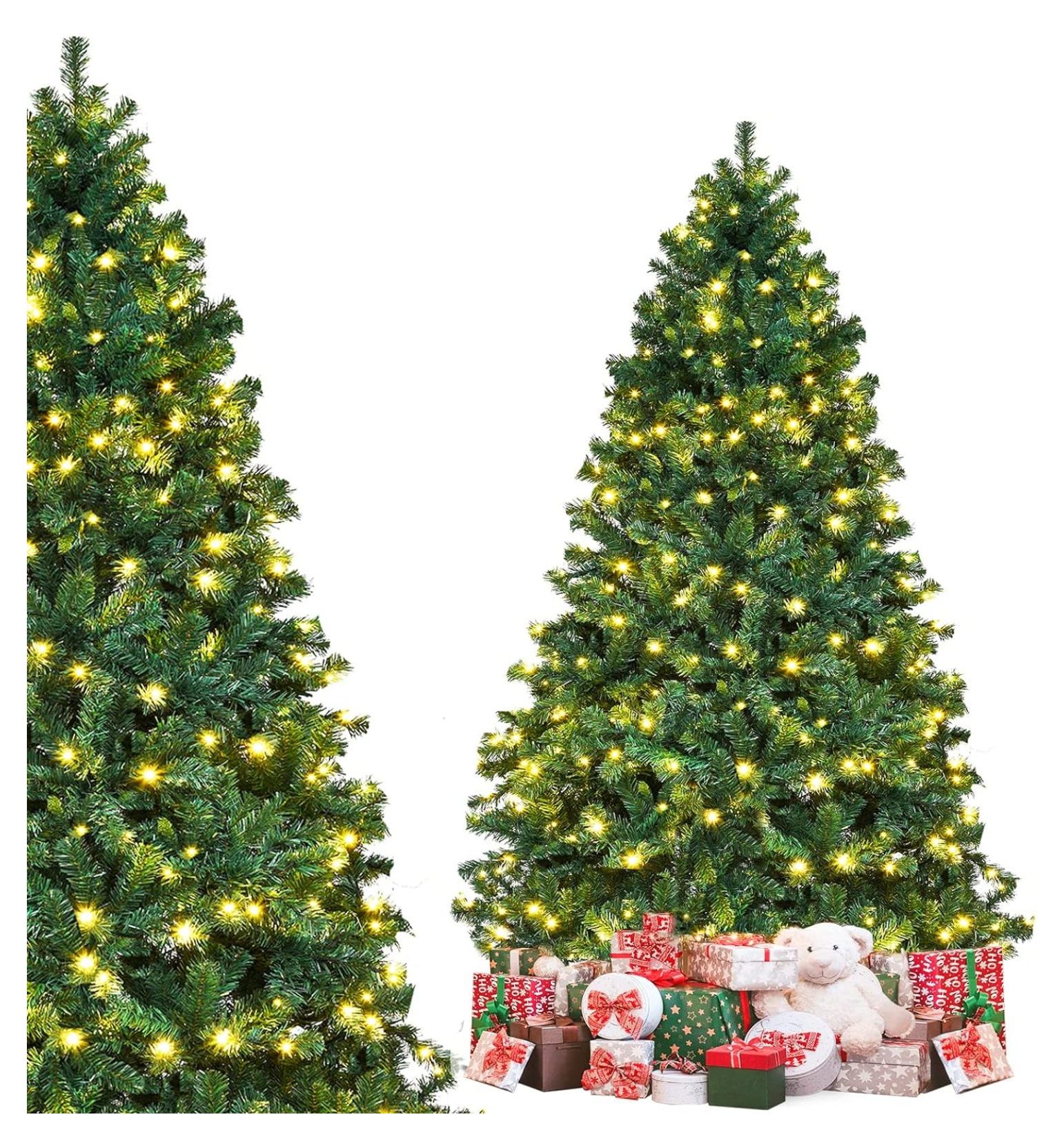 CRIXLHIX 7.5FT Prelit Artificial Christmas Tree with Lights, Fake