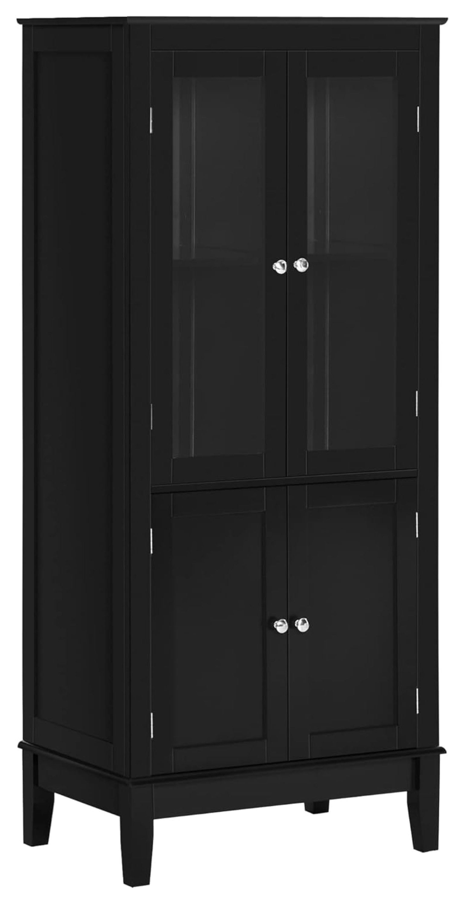 CRIXLHIX Bathroom Floor with 2 Storage Tempered Glass