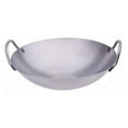 CRIXLHIX Carbon Steel Round Bottom Wok w/ 2 Loop Handles, USA Made (18