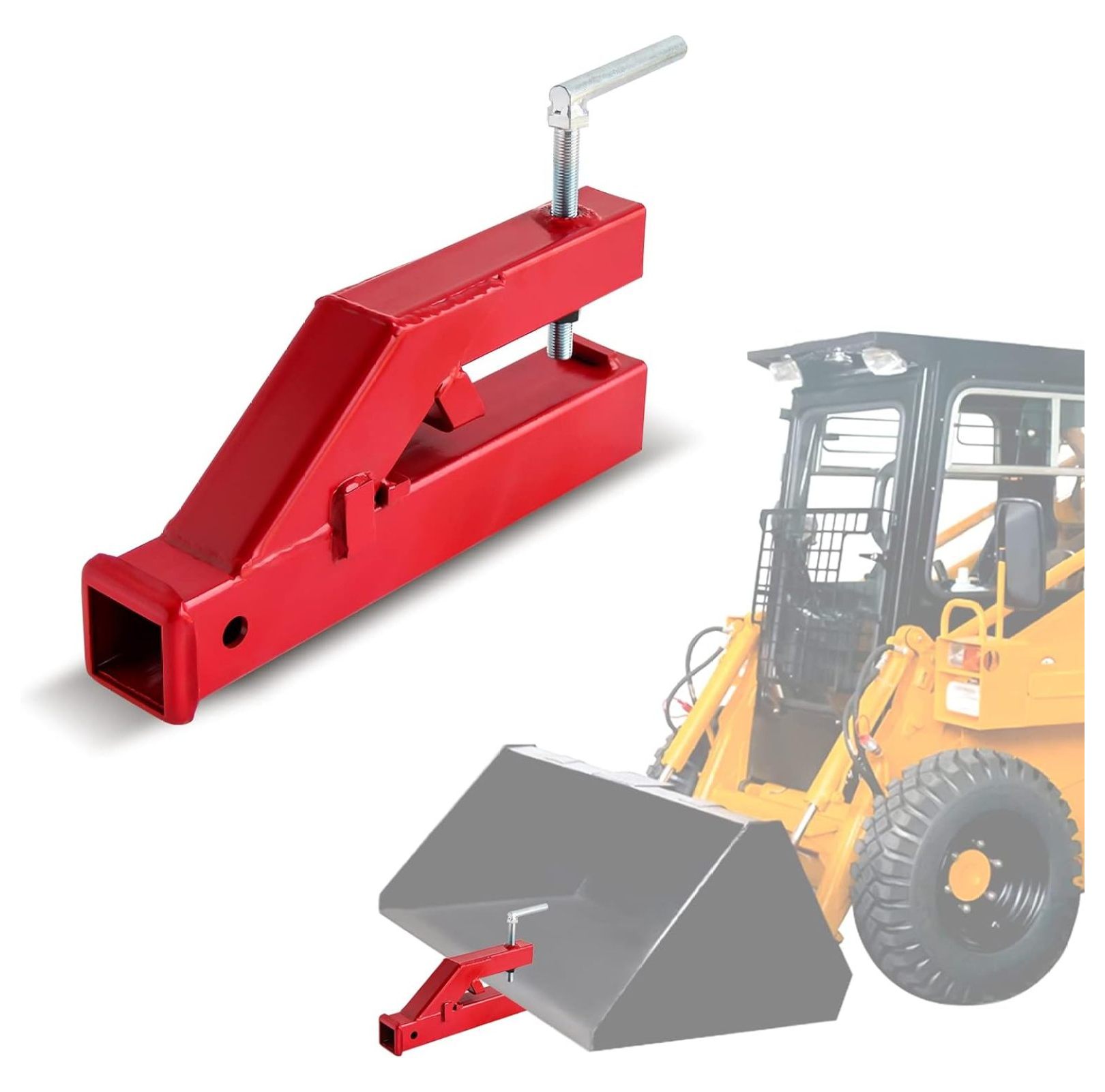 CRIXLHIX Clamp On Trailer Hitch Receiver Heavy Duty Drawbar Adapter