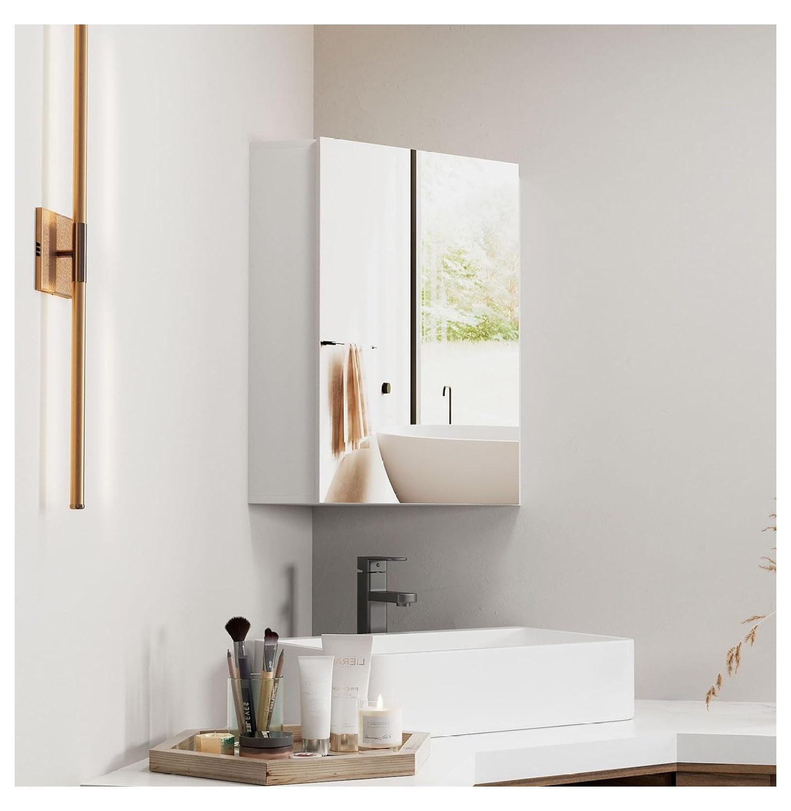 CRIXLHIX Corner Bathroom Medicine Medicine with