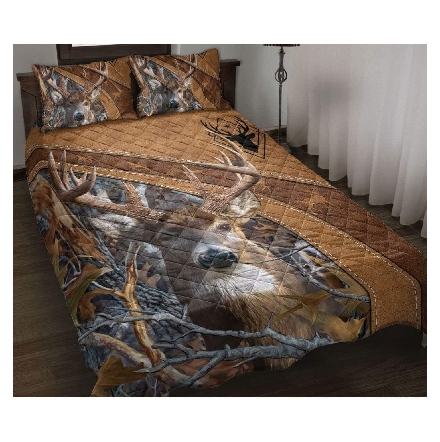 CRIXLHIX Deer Hunting Brown Floral Boho Pattern Gift for Deer Hunting