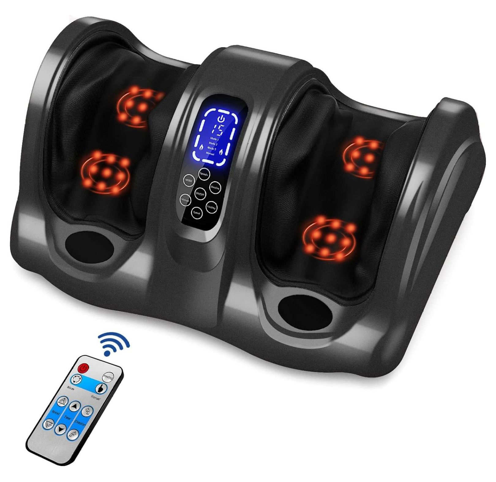 CRIXLHIX Foot Massager Machine Shiatsu Foot and Calf Massager with Heat, Deep Kneading Rolling