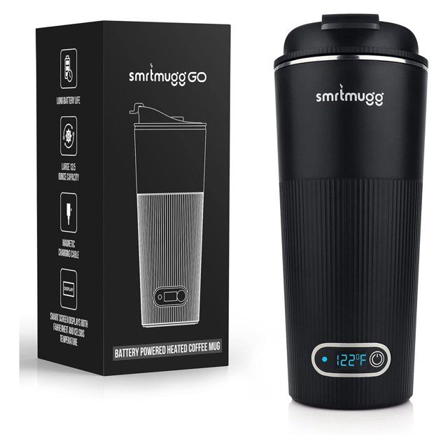 CRIXLHIX GO Heated Coffee Mug, Travel Mug, 13.5 OZ. Smart Mug, Battery