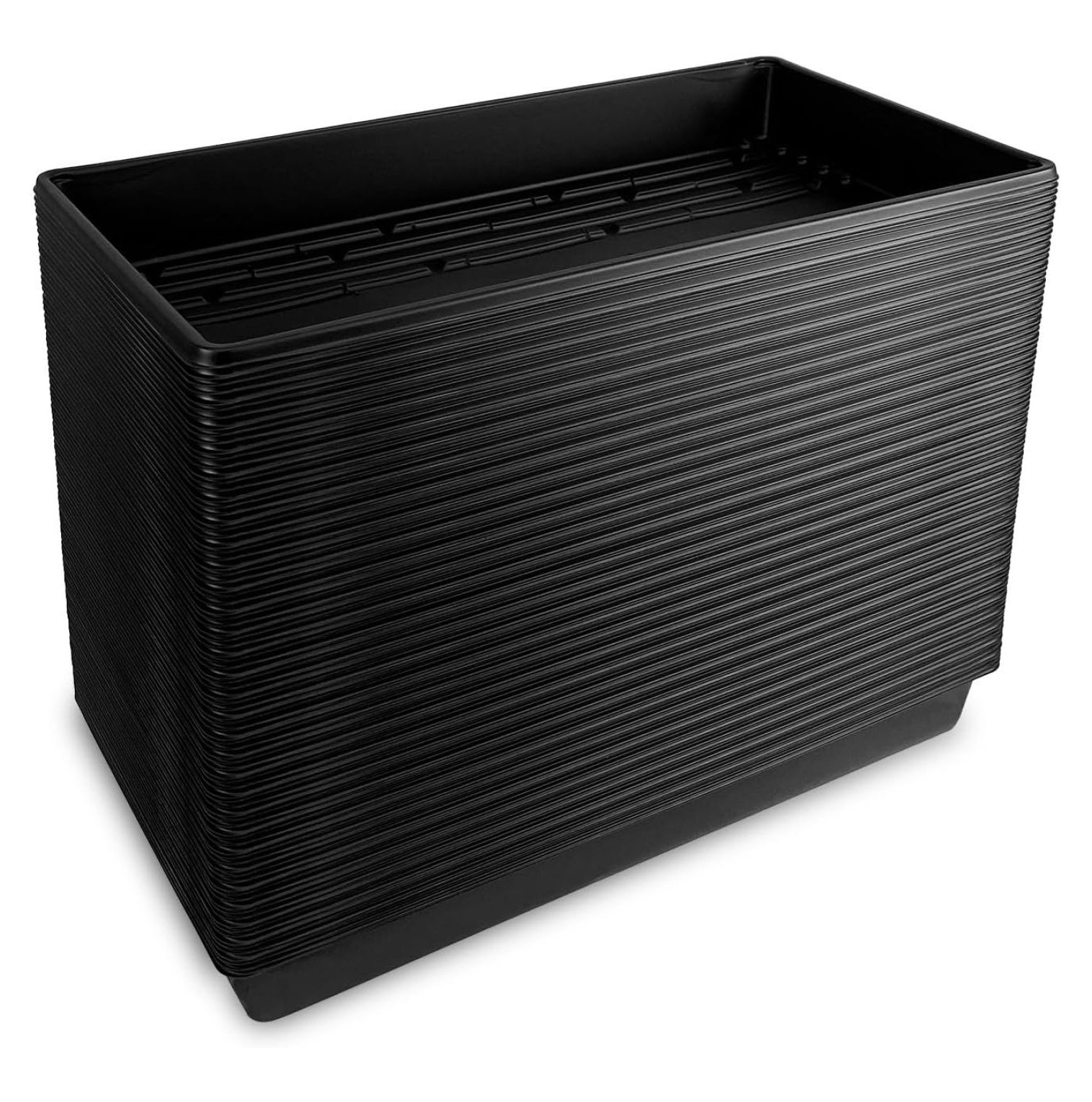 CRIXLHIX Growing Trays with Drainage Holes, Color Black, Size 20" x 10", Great Indoor