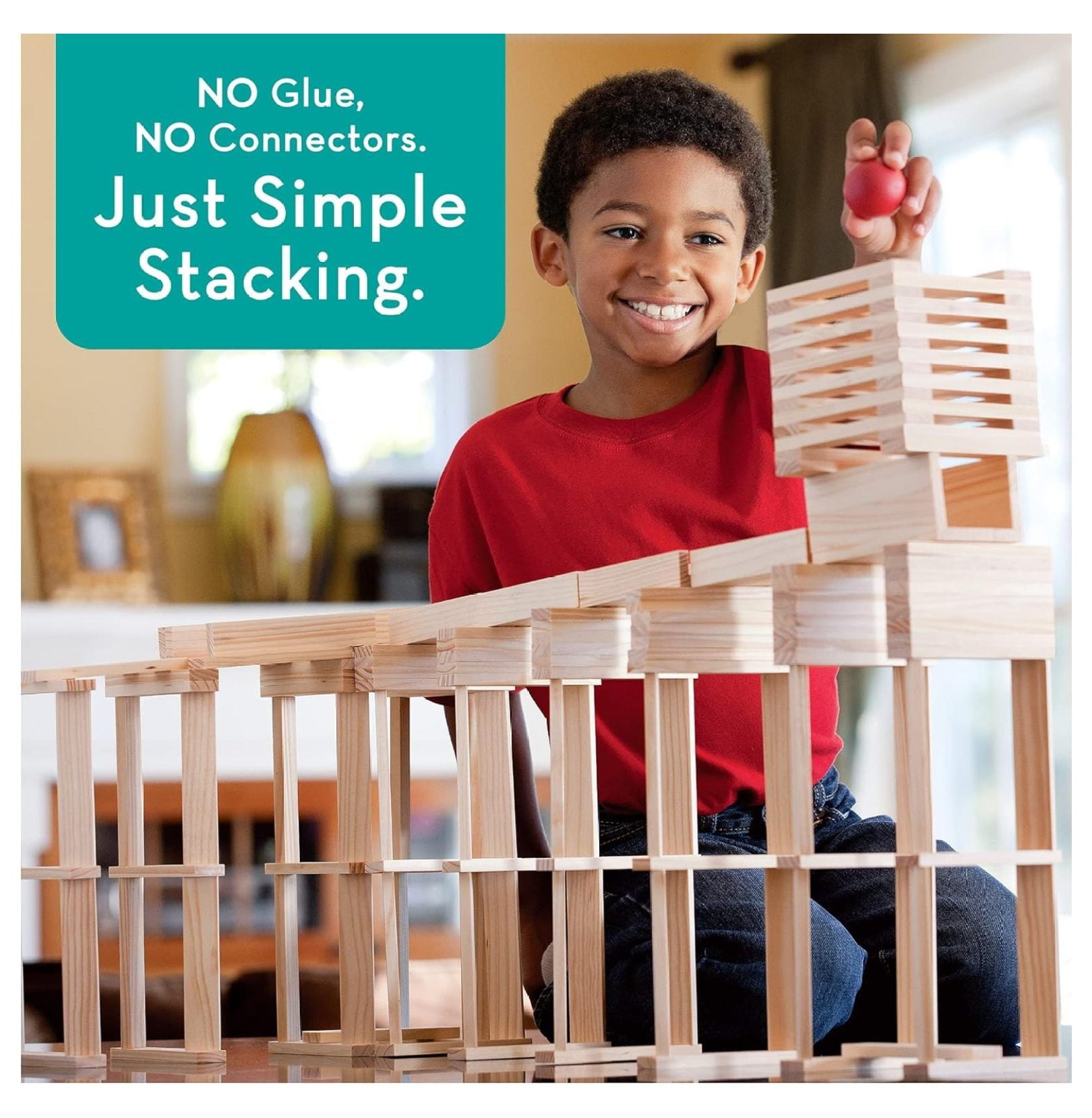 CRIXLHIX KEVA Contraptions 400 Planks Form 3D Building for Kids