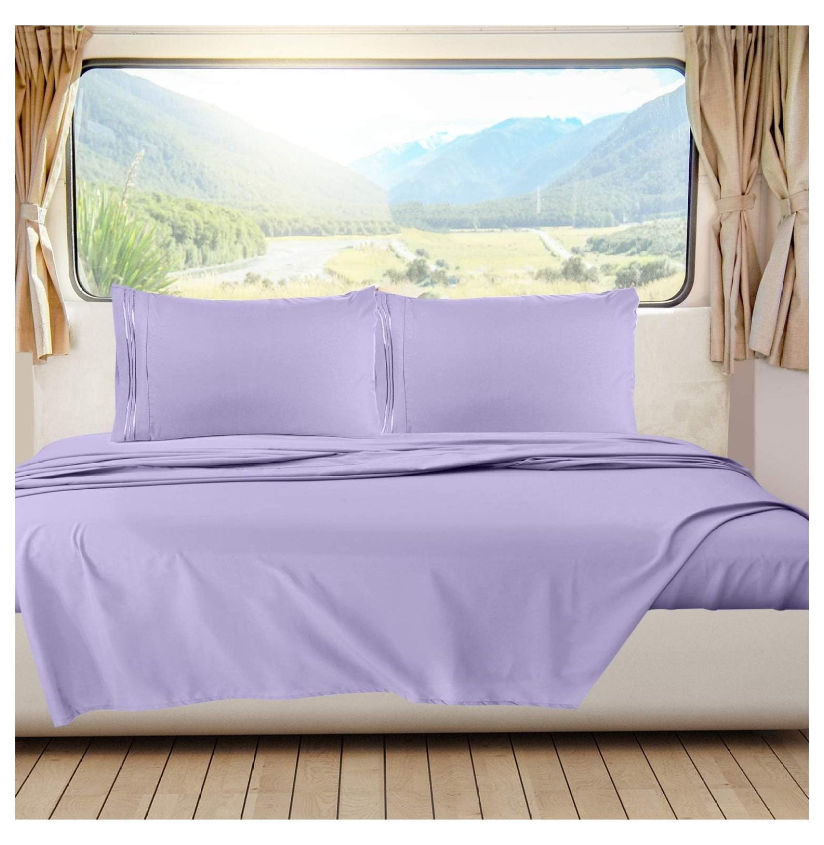 CRIXLHIX Lavender RV Queen Sheets Super Soft RV Short Queen Sheets
