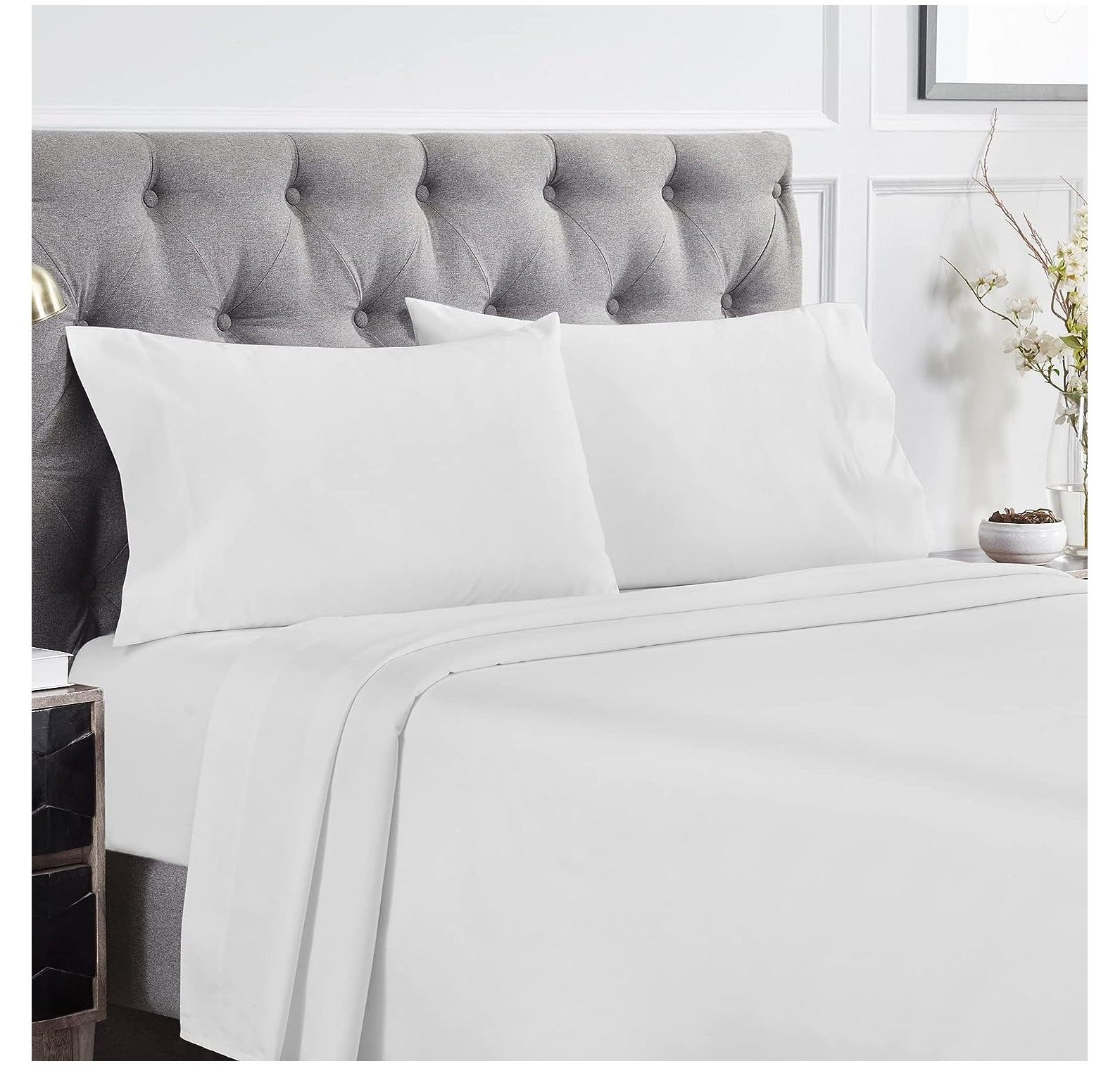 CRIXLHIX Luxury Sheets 1000 Thread Count 100 Cotton Sheets, Very Smooth Soft & Thick with Deep