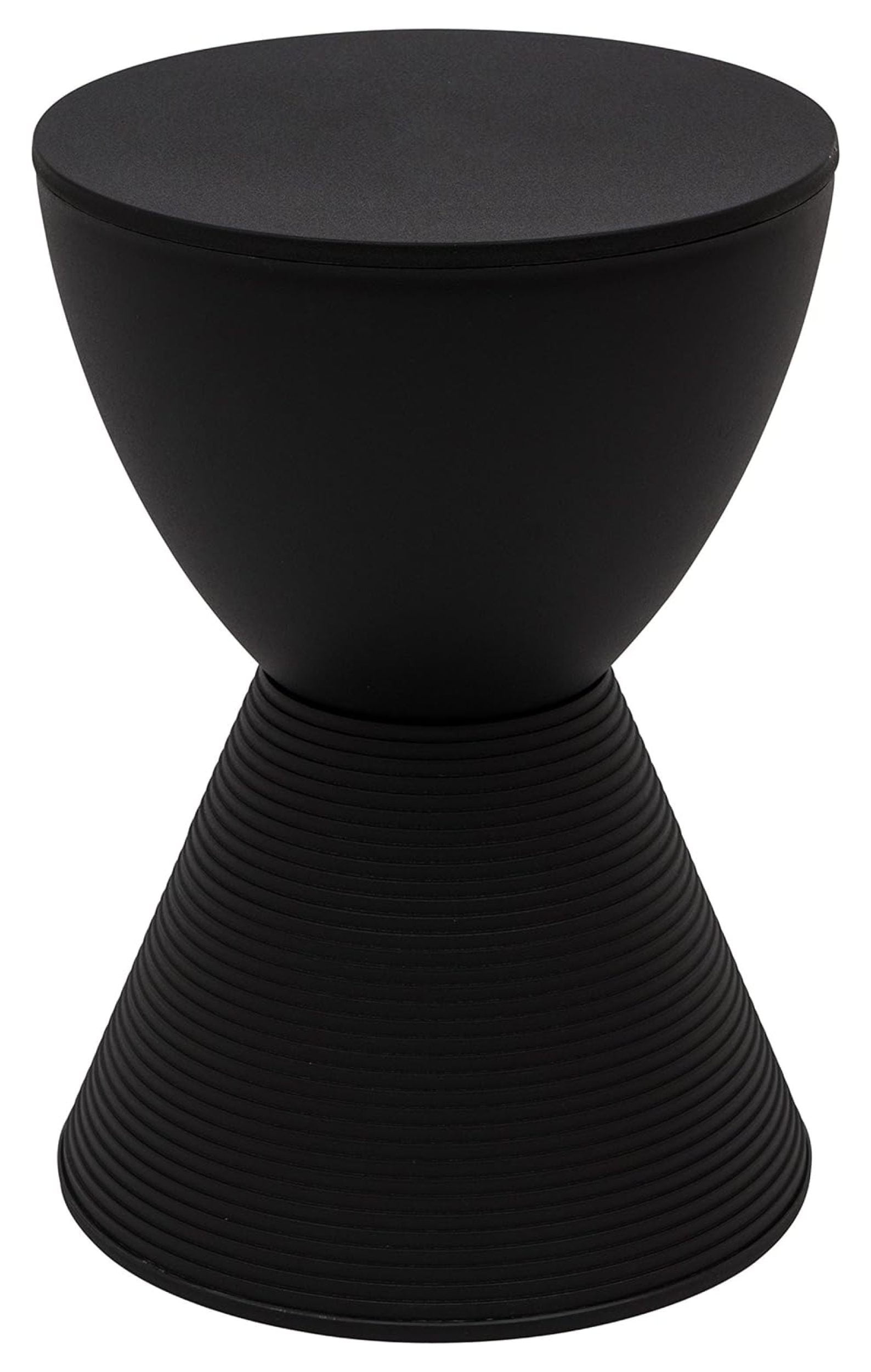 Boyd 12" Modern Round Black Plastic Versatile Side Table