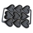 CRIXLHIX Takoyaki Pan, 9 Molds, Cast Iron, Heart Shaped Egg Pot Danish