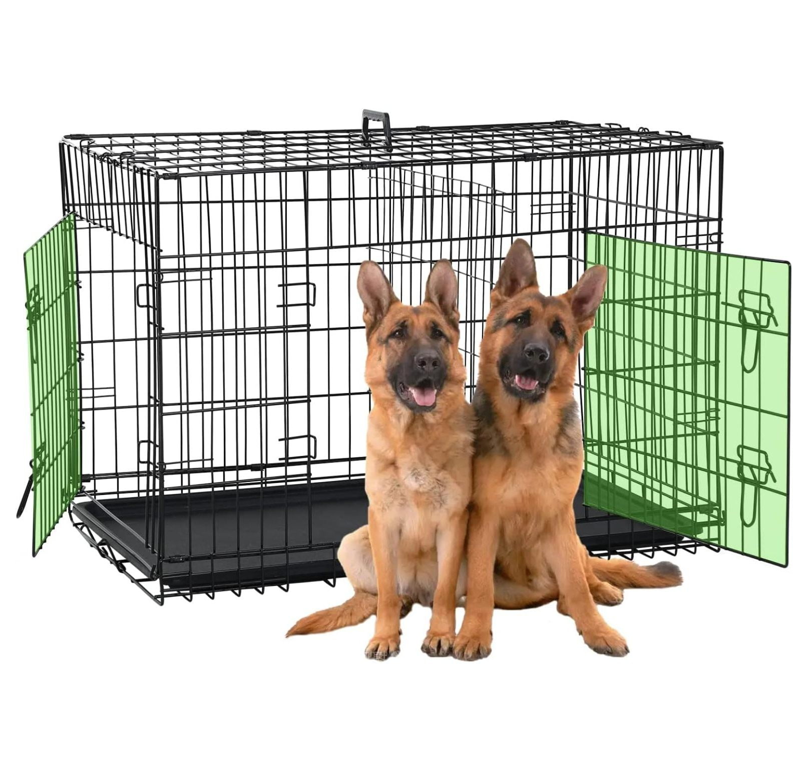 CRIXLHIX inch Dog Crate Folding XXL Large Dog Cage Dog Kennels and