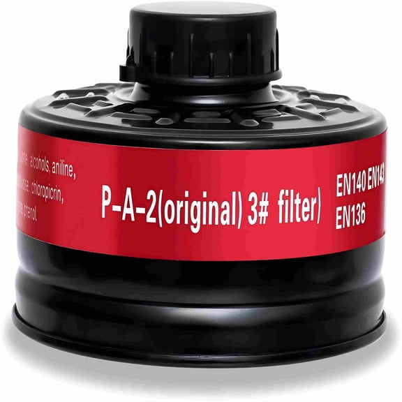 CRJKIJ 40mm Gas Mask Filters,Full Face Respirator Mask Cartridge Filters,40mm Activated Carbon Filter Cartridge for Organic Vapor,Industrial Gas,Painting Fumes,Dust,Epoxy Resin,Welding