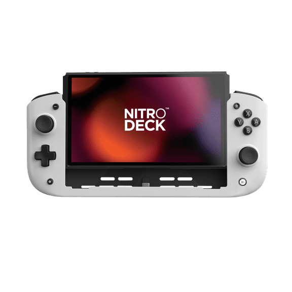 CRKD Nitro Deck - Professional Handheld Deck with Zero Stick Drift for Nintendo Switch and Switch OLED (White)