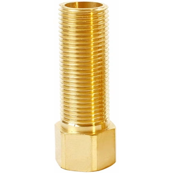 CRKMGS-1/2" Female to 1/2" Male NPS Straight Thread Brass Extension Pipe Fitting, Length 2.76 Inch/70 mm