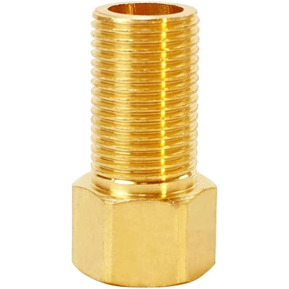 CRKMGS-1/2" Male to 1/2" Female Straight Thread Brass Extension Pipe Fitting for Tub Spout/Shower, Length 1.97 Inch/50mm